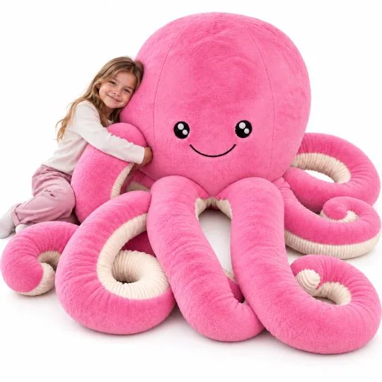Różowa ośmiornica 180 cm